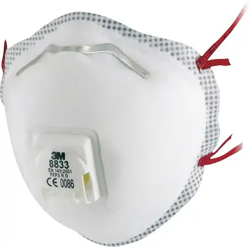 FFP3-Maske mit Ventil 3M 8833 Atemschutz für Profis