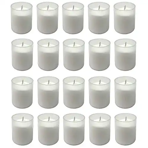 Grabkerze HAC24 20er Set – Weiße Friedhofskerzen für Grablichter