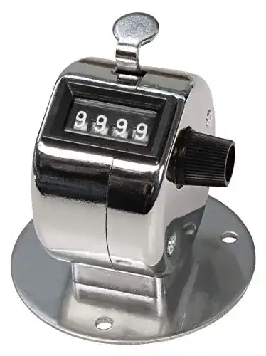 Mechanischer Handzähler Mcpower mit Montagefuß und Metallgehäuse
