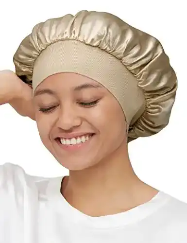 Schlafmütze aus Seide für Damen mit langen Haaren