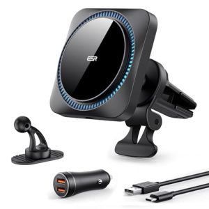 Qi-Ladegerät für Auto mit MagSafe Autohalterung und Schnellladefunktion