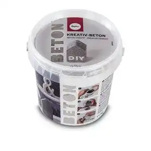 Bastelbeton Rayher 34152000 Kreativ-Beton 1 kg Eimer in Silber
