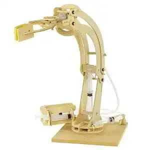 Getdigital hydraulischer Roboterarm Bausatz – Holzbausatz mit über 50 Teilen