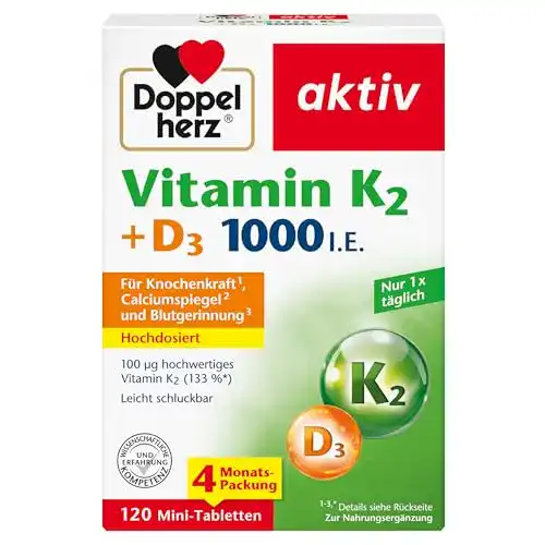 Doppelherz Vitamin K2 und D3 1000 I.E. Mini-Tabletten