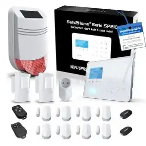 Safe2Home Funk Alarmanlage Set SP210 für Zuhause und Büro