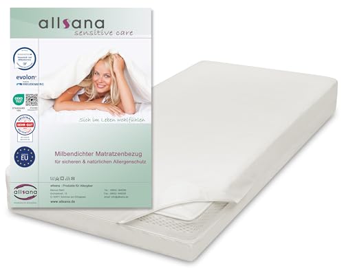 Allsana Allergiker Matratzenbezug 90x200x24 cm für Allergiker