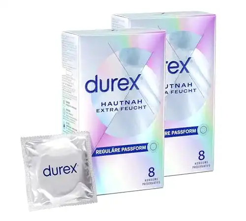 Durex Hautnah Extra Feucht Kondome – Extra dünn, 16er Pack