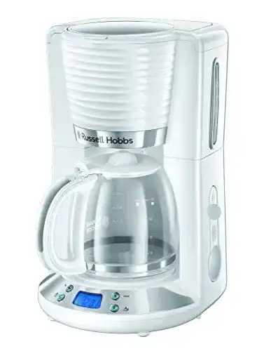 Russell Hobbs Kaffeemaschine in Weiß Filterkaffeemaschine mit Brühtechnologie