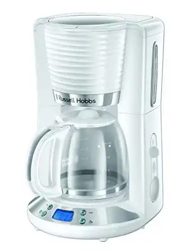 Russell Hobbs Kaffeemaschine in Weiß Filterkaffeemaschine mit Brühtechnologie