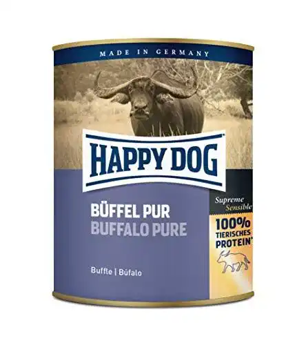 Happy Dog Nassfutter Büffel Pur 800 g im 6er Pack