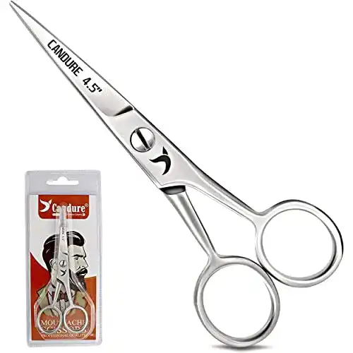 Bartschere Candure aus Edelstahl für Haarschnitt und Bartpflege