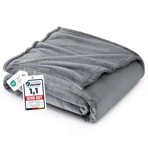 BEDSURE Kuscheldecke Flanell 130×150 cm – Weiche Mikrofaser Decke