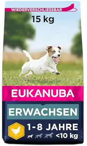 Eukanuba Hundefutter mit frischem Huhn für kleine Rassen
