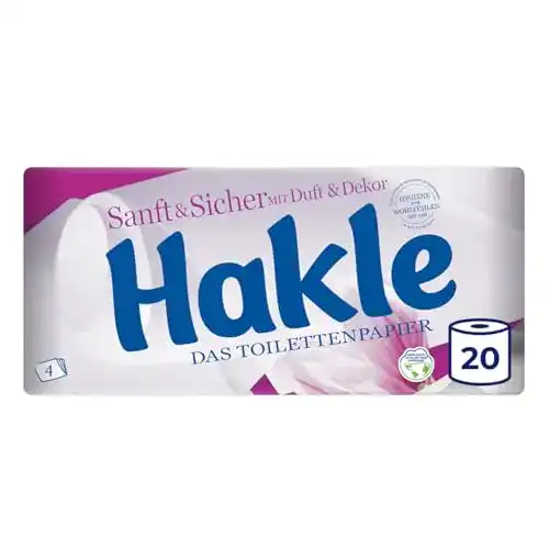 Toilettenpapier 4-lagig Hakle Sanft und Sicher, 20 Rollen