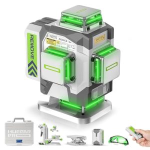 Huepar Pro Kreuzlinienlaser 4D mit 360 Grad Selbstnivellierung