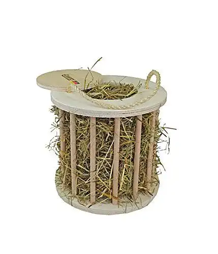 Heuraufe Elmato 12812 Heutrommel Futterspender mit Schnur 23×23 cm