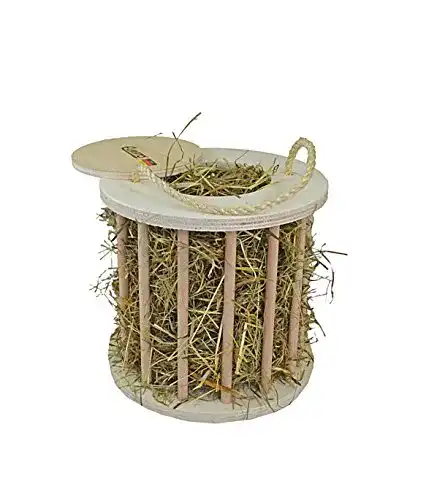 Heuraufe Elmato 12812 Heutrommel Futterspender mit Schnur 23×23 cm