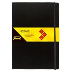 Idena Notizbuch 10053, DIN A4, blanko, cremefarbenes Papier
