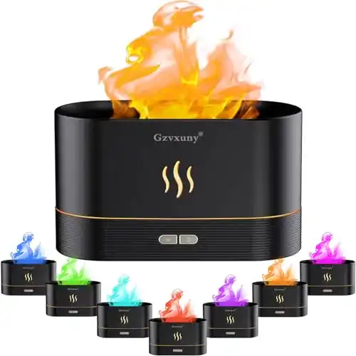 Automatischer Lufterfrischer Gzvxuny Flammen Aroma Diffuser mit LED
