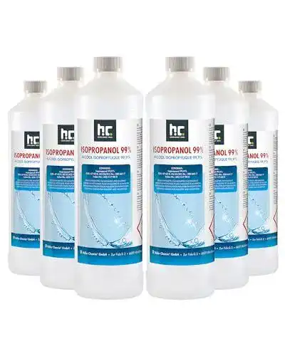 Isopropanol Höfer Chemie 99,9% 6 x 1 L – Ispopropylalkohol für Reinigung