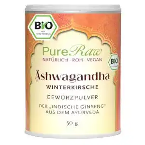 Ashwagandha Pulver Bio von PureRaw – Rohkost Qualität