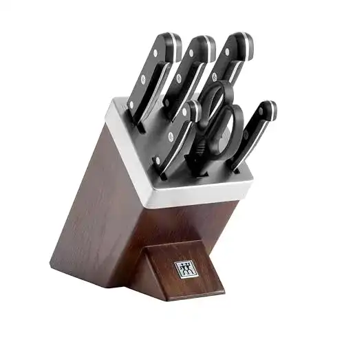 Zwilling Gourmet selbstschärfender Messerblock, 7-teilig, aus Eschenholz