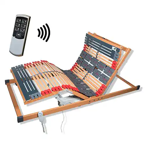 FMP Lattenrost 7 Zonen Teller für Matratzen Elektrisch verstellbar 90×200 cm