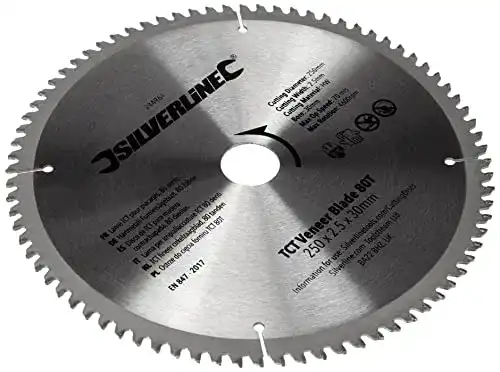 Kreissägeblatt 250×30 Silverline Hartmetall Furniersägeblatt