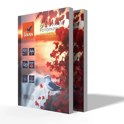 Fotopapier A4 Blue Swan 120g, 200 Blatt, hochglanz und wasserfest