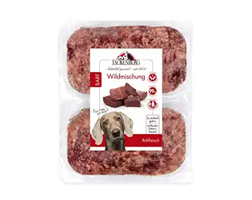 Tackenberg Barf Wildmischung für Hunde, 14 x 500 g