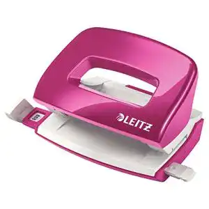 Leitz Mini Locher aus Metall für bis zu 10 Blatt, pink