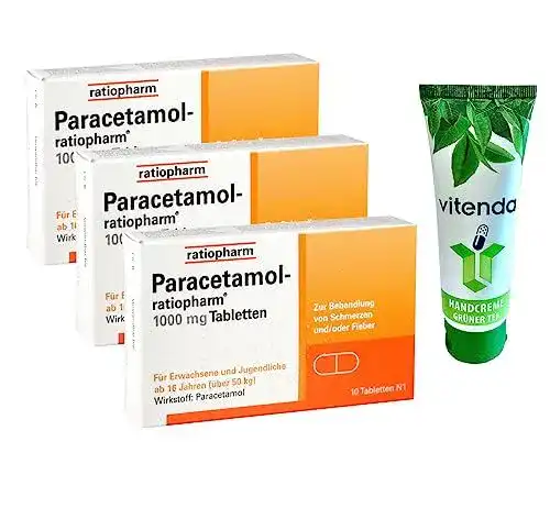 Schmerzmittel Vitenda Paracetamol-Ratiopharm 1000 mg Tabletten