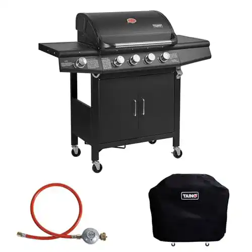 Grillwagen Taino Red 4+1 Gasgrill mit Edelstahl-Brennern