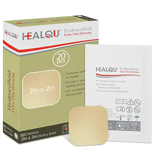 Dekubitus-Pflaster Healqu Hydrokolloid Pflaster und Wundverband 5×5 cm