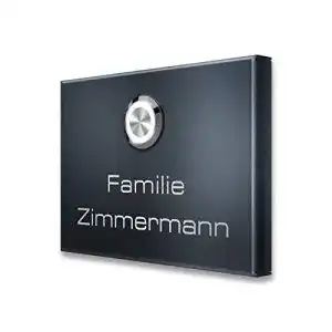 Funkklingel Edelstahl Metzler Aufputz mit LED Drucktaster