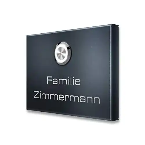 Funkklingel Edelstahl Metzler Aufputz mit LED Drucktaster