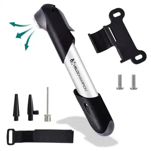 Fahrradpumpen VeloChampion Mini-Fahrradpumpe bis 100 PSI tragbar