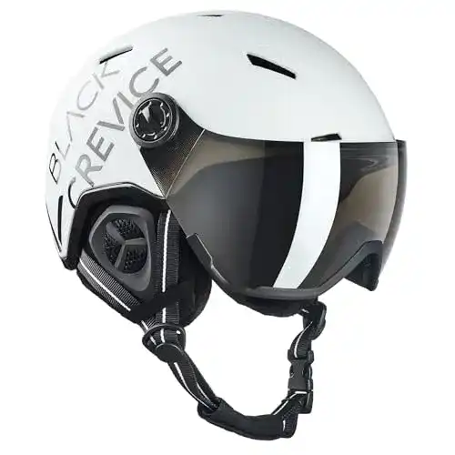 Black Crevice Skihelm Vail mit Visier, matt schwarz, Größe M