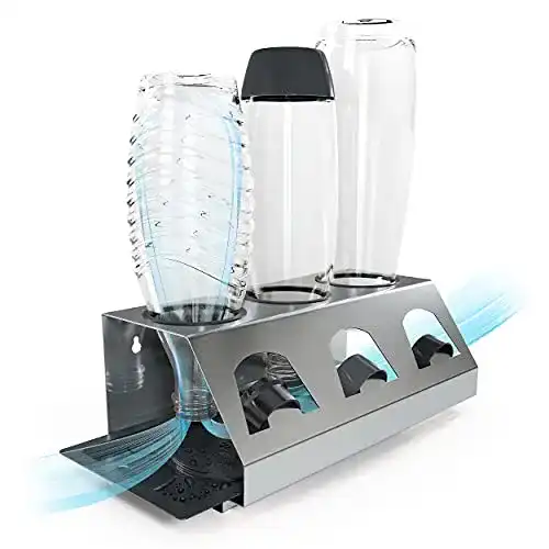 Sodastream Flaschenhalter Sodaclean Premium Abtropfhalter Edelstahl