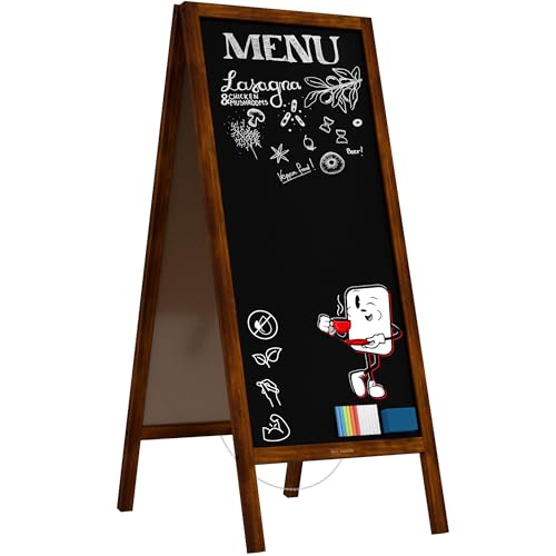 Kreidetafel Kundenstopper mit Holzrahmen, 150×61 cm
