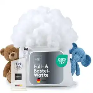 Füllwatte von Lileno Home 1 kg in Vliesbeutel für kreative Projekte