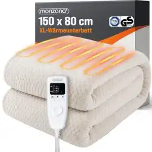 Wärmeunterbett MONZANA Heizdecke 150×80 cm mit Timer und Überhitzungsschutz
