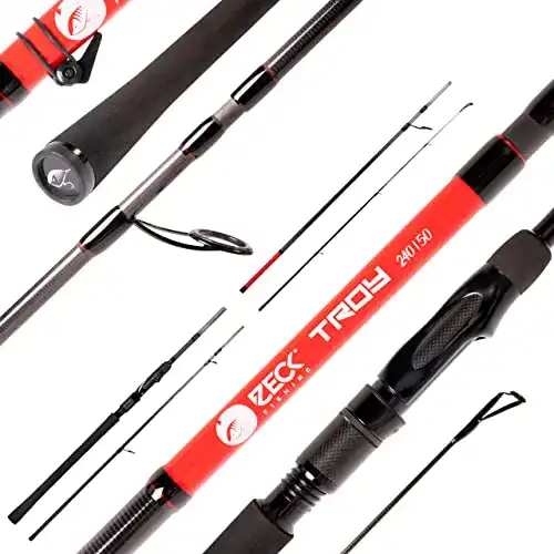 Zeck Troy Spinnrute 240 cm mit 50 g Wurfgewicht