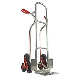Sackkarre 200 kg aus Aluminium mit Treppensteigern und Vollgummireifen