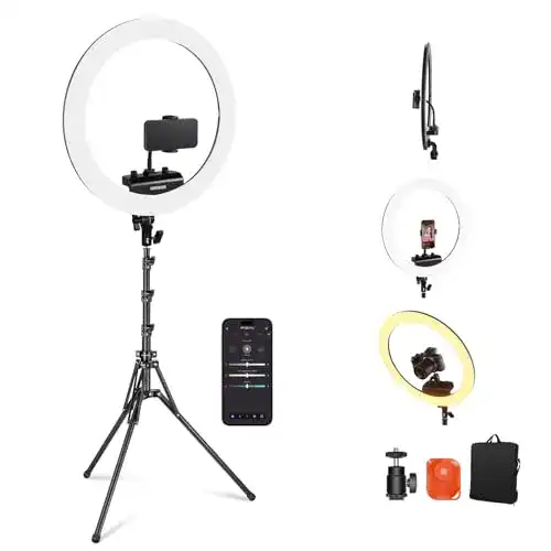 Neewer Ringlicht mit Ständer, 18 Zoll, 45W, 2900K-7000K