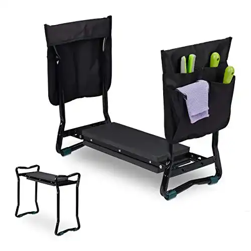 Kniebank für Gartenarbeit – Relaxdays klappbar bis 150 kg