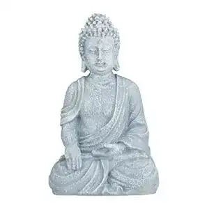 Buddha Figur Relaxdays sitzend 40 cm hoch für Feng Shui Deko