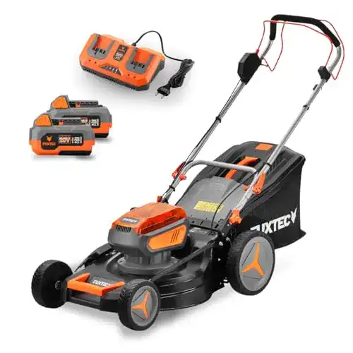 Fuxtec 4in1 Akku Rasenmäher 40V (2x20V) mit 46cm Schnittbreite