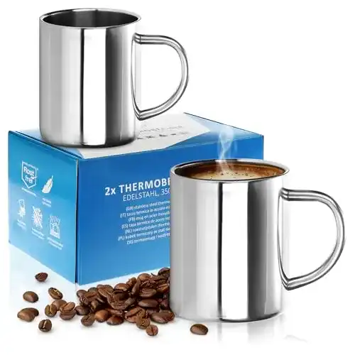 Edelstahl-Thermobecher Set von Robin Goods – 2x 350 ml