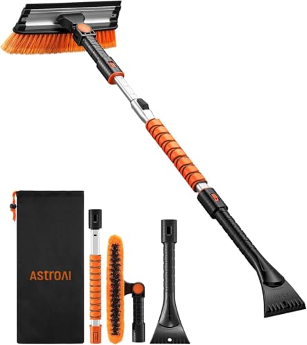 Schneebesen und Eiskratzer für Auto, 119 cm ausziehbar